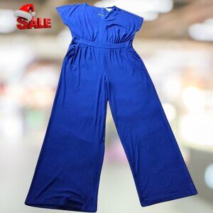 Chic Blue Wide-leg Jumpsuit